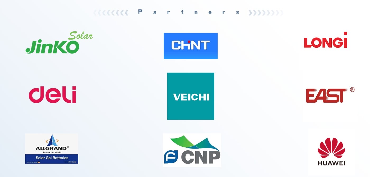 Solar project supply chain partner brands