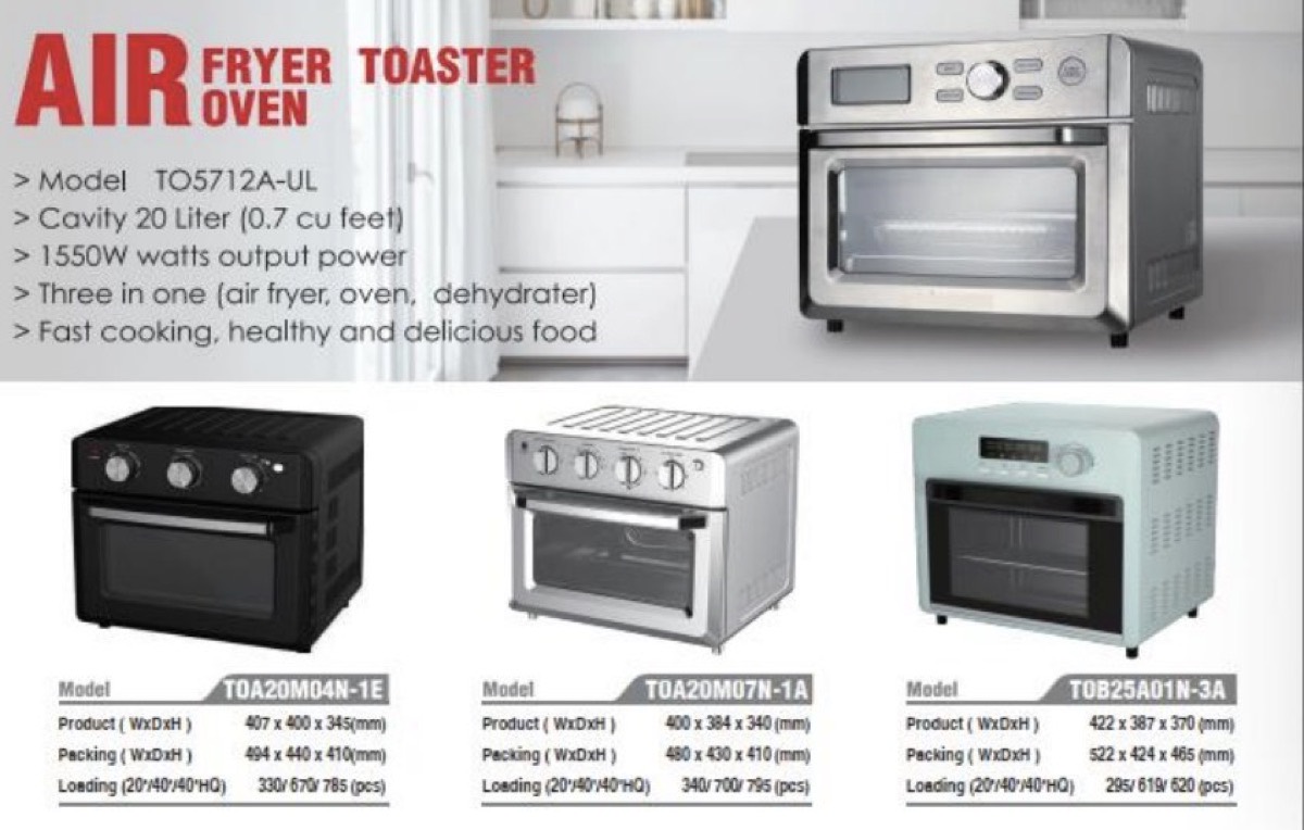 Air fryer toaster