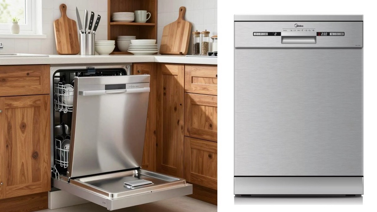 Dishwasher in kitchen