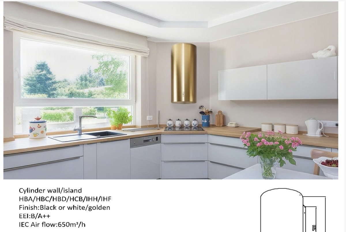 Cylinder island hood