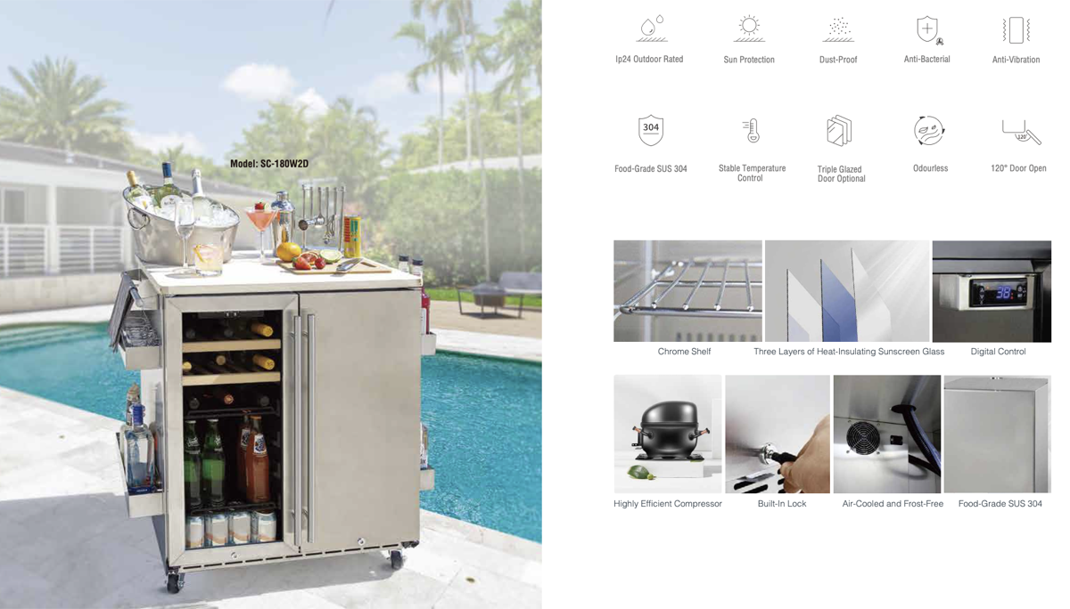 Outdoor rated cooler